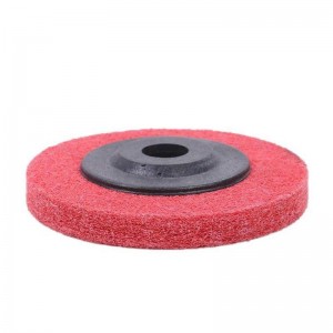 100mm 4 inch Red nylon wheel fiber wheel for stainless steel and aluminium surface grinding