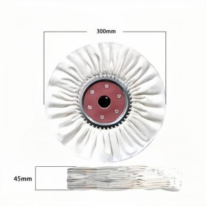 14′ 300mm Polished Wind Wheel Buffing Wheel Feather-Proof Cloth Iron Core Material for Metal Finishing Polish