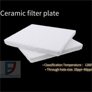 Ceramic Foam Filter Thermal Insulation para sa Aluminum Billet Casting Plant